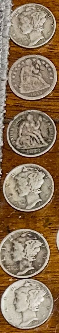Dimes From The 1800 And Early 1900