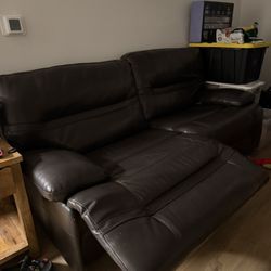 Leather Sofa With Reclining Seats