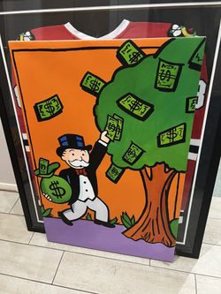Hand painted on Canvas Alec Monopoly Dupe