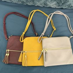 3 New Crossbody Purses 