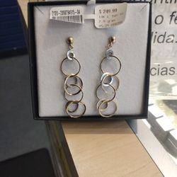 Dangle Earrings 14k Two-Tone 