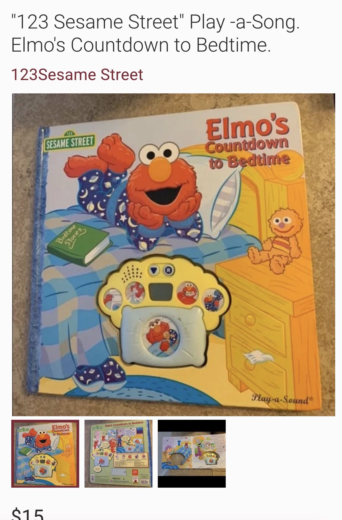 123sesame Street Other | 123 Sesame Street Play -A-Song. Elmo's Countdown To Bedtime