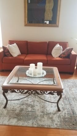 couch with coffee table