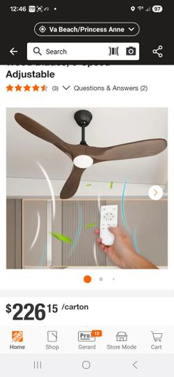 New In Box Ceiling Fan W Remote