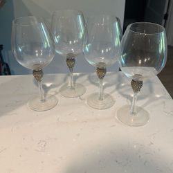 Huge sparkly wine glasses