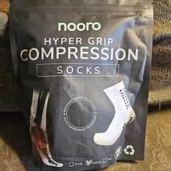 Noroo 1 pair of brand new high grip compression socks size Medium