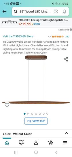 YISDESIGN Wood Linear Pendant Hanging Light Fixture Minimalist Light Linear Chandelier 59" birch 