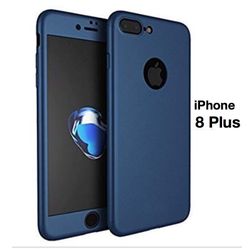 iPhone 7 Plus & 8 Plus Case (Navy) Free Tempered Glass
