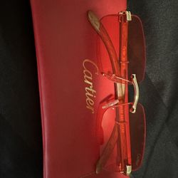 Cartier Sunglasses Colorful Redwood 