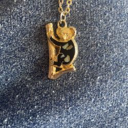 Gold/opal Koala Necklace 