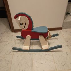 Vintage Wooden Rocking Horse