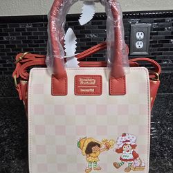 Loungefly Strawberry Shortcake Satchel Bag Red Cream Cartoon