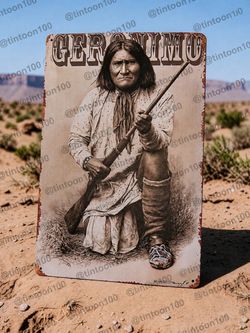 Geronimo Vintage-Style Metal Tin Sign