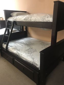 Brand new beautiful pinewood bunk bed reliable sturdy and built for kids !