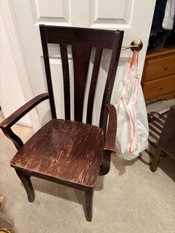 Solid oak chair