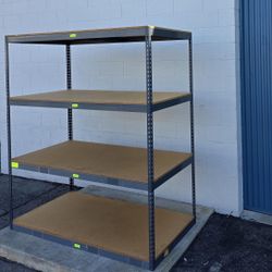 Used 72 in W x 36 in D Steel Shelving Racks Similar To Uline Shelves Delivery Available