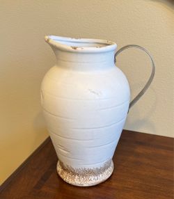 LARGE FARMHOUSE DECORATIVE PITCHER (12 1/2”H)