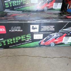 Toro 60v Electric Lawnmower New  Sripes 