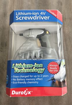 Lithium-ion 4V Screwdriver Cordless.