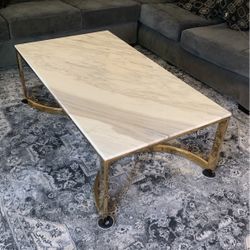 Marble And Gold Coffee Table