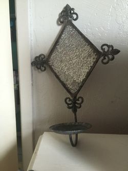 Set of 2 mirrored wall sconces