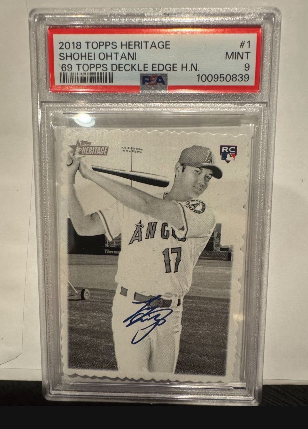 Shohei Ohtani Rookie Baseball Card With Autograph