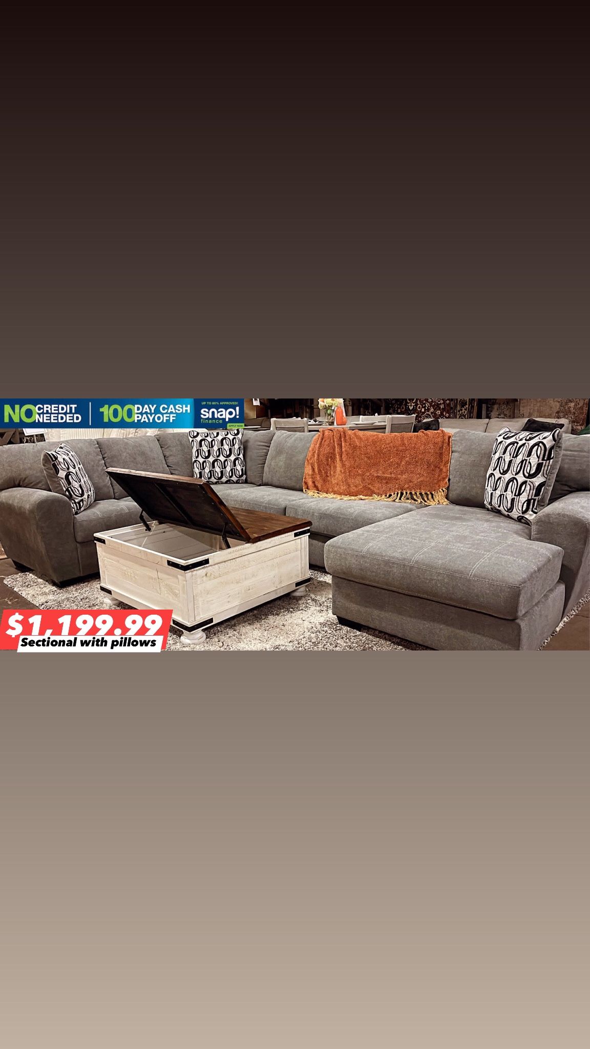 Sectional With Pillows