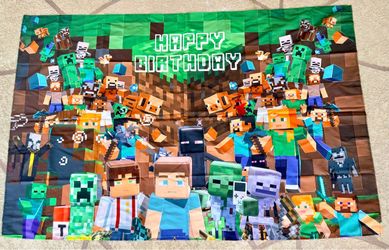 Mindcraft soft vinyl cloth banner