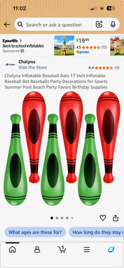 Chalyna Inflatable Baseball Bats Set