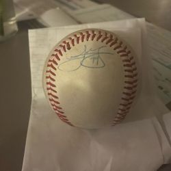 Signed Joe Musgrove Ball And Card