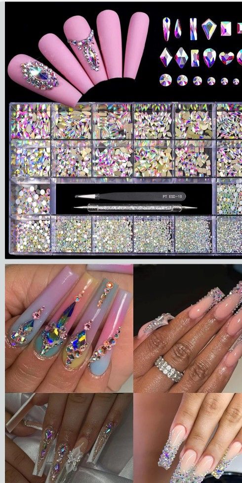 Nail Crystal Bling Set
