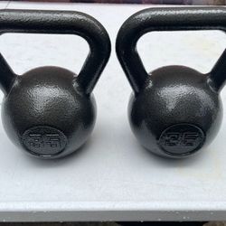 Athletic Works 35lb Kettlebell, Casting Iron, Durable Black