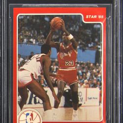 1985 Star #2 Michael Jordan All Rookie First Team BGS 9