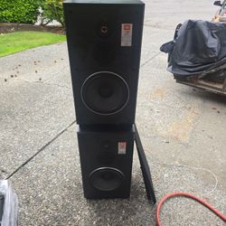 2 × 12" JBL CF120 Monitor Speakers 3-way System 