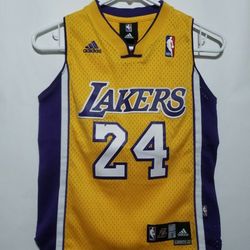 ADIDAS NBA KOBE BRYANT JERSEY  GOLD MESH STITCHED  +2   /  KIDS SIZE SMALL 8YRS