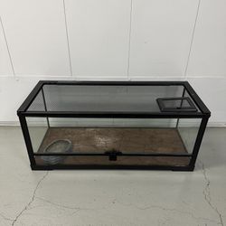 20 Gallon Reptile Glass Terrarium Habitat w/ Double Front Doors
