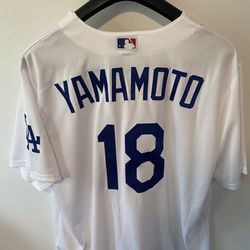 Yoshinobu Yamamoto #18 LA Dodgers White Stitched Jersey New With Tags Available All Sizes 