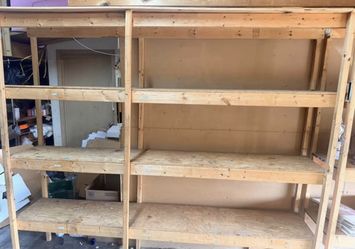 Shelves Wooden 7ft 10 in H 6ft 10in L 16 in W