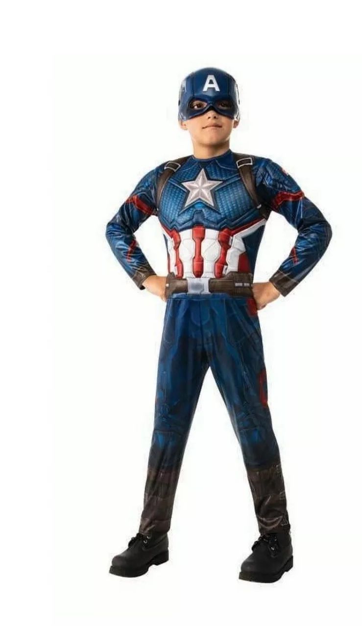 Marvel Avengers CAPTAIN AMERICA Boys Halloween Costume Child Size Small (4-6)