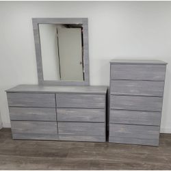 Dresser Whit Mirror And Chest - Cómoda Con Espejo y Gavetero