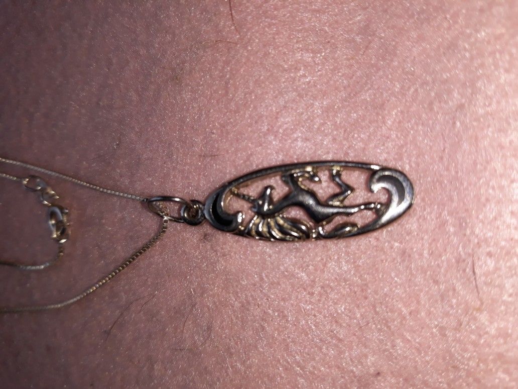 Sterling silver Unicorn necklace