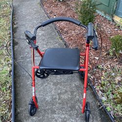 Steel Rollator Walker with Seat