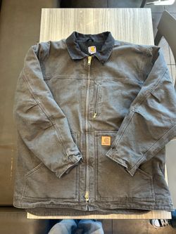 Carhartt Sherpa Lined Jacket Charcoal Gray Mens XL