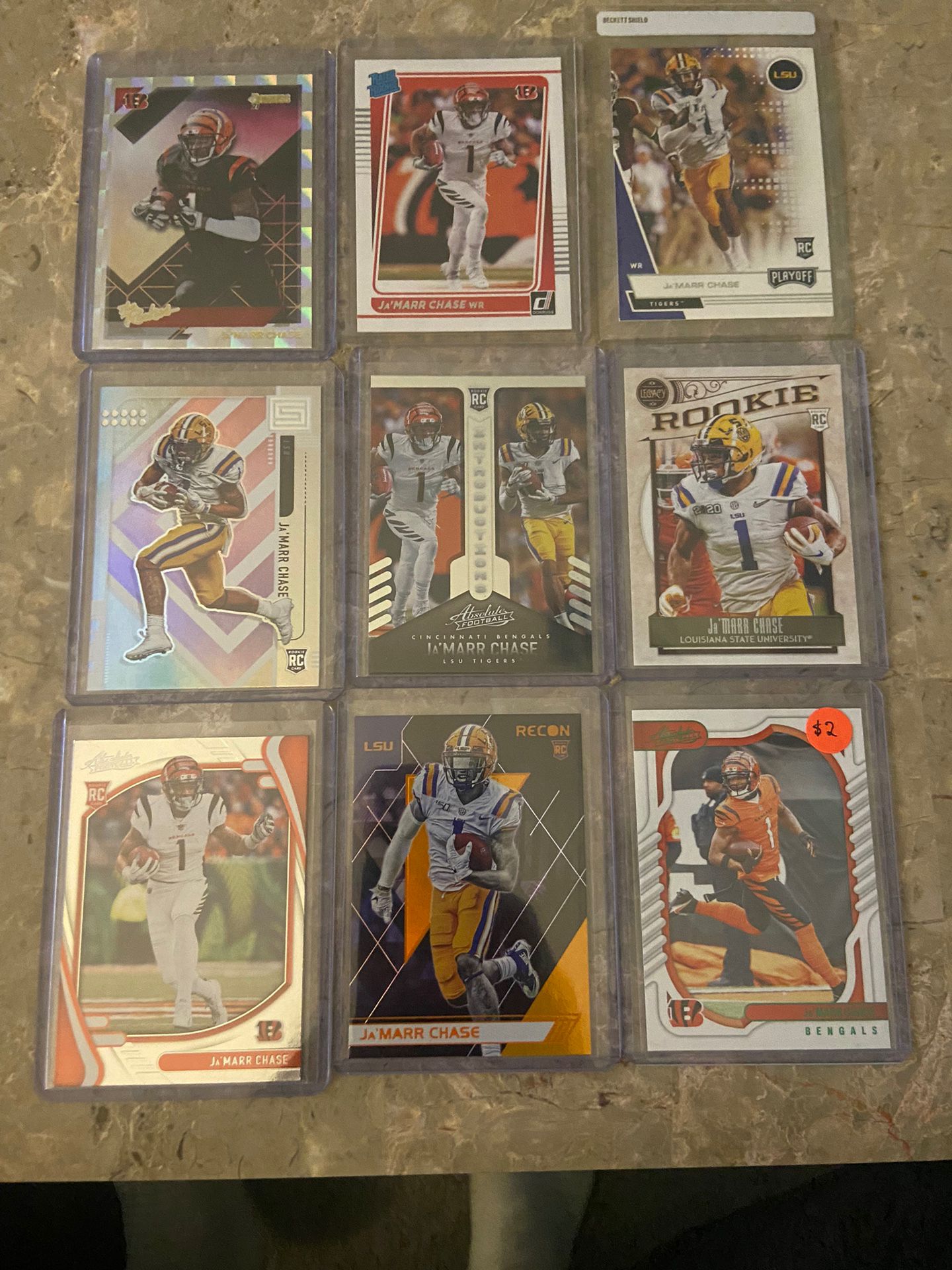 Jamarr Chase - Lot Of 15 Jamarr Chase Rookies
