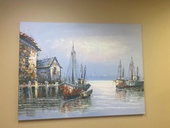 Wall decor  ship boat nautical oil painting