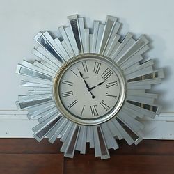 Gold and Sliver Trimmed Wall Clock 