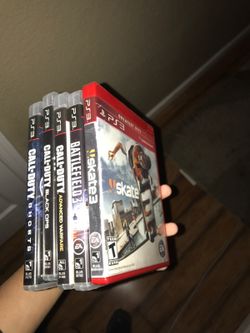 Black ops, call of duty, skate 3, and battlefield
