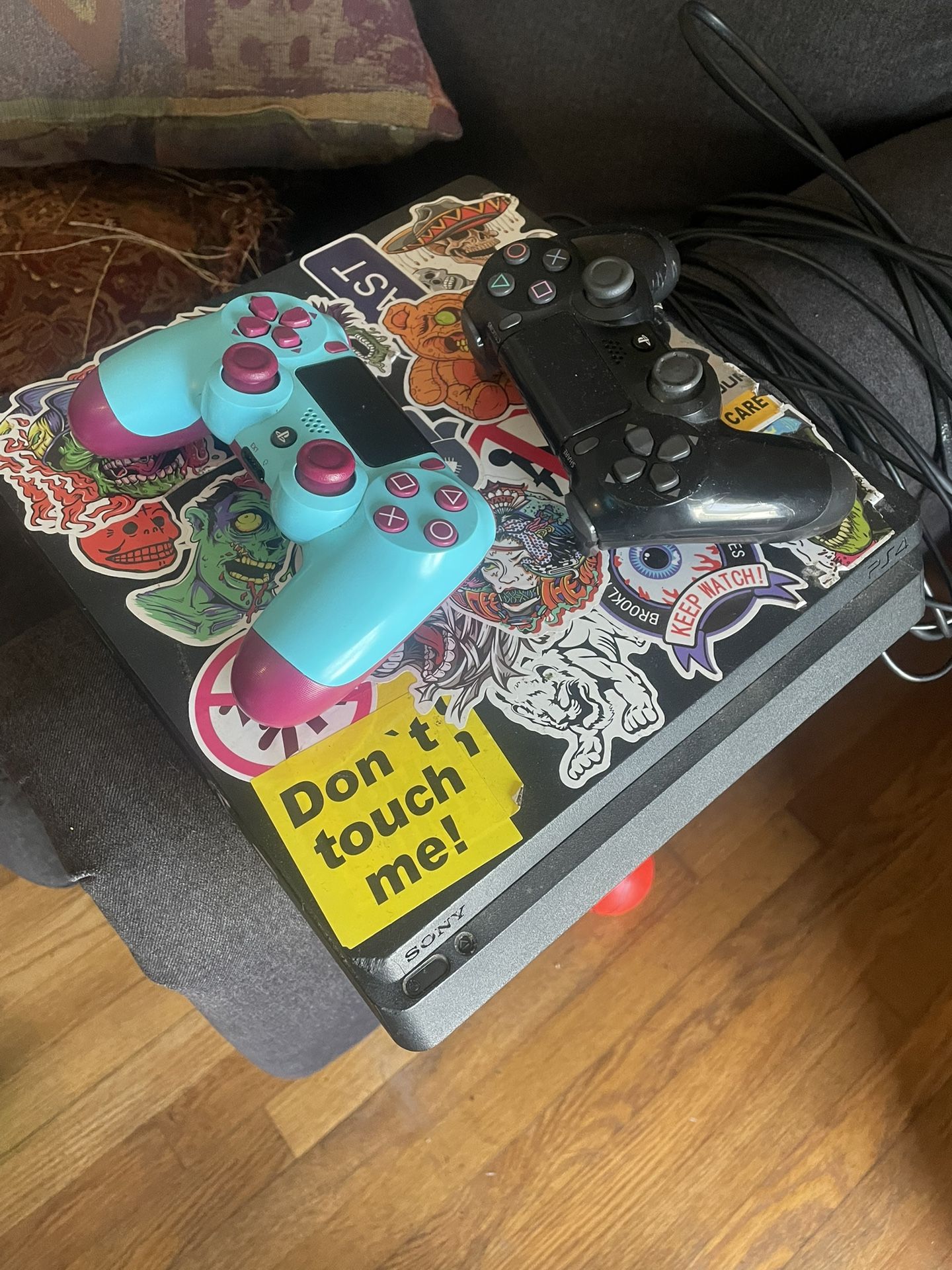 PS4 With Controller, Power Cord, And HDMI Cord*****Blue/purple Controller Not Included****
