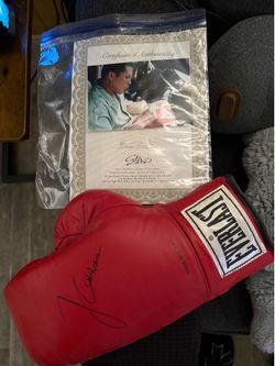 JV Chavez autographed boxing glove