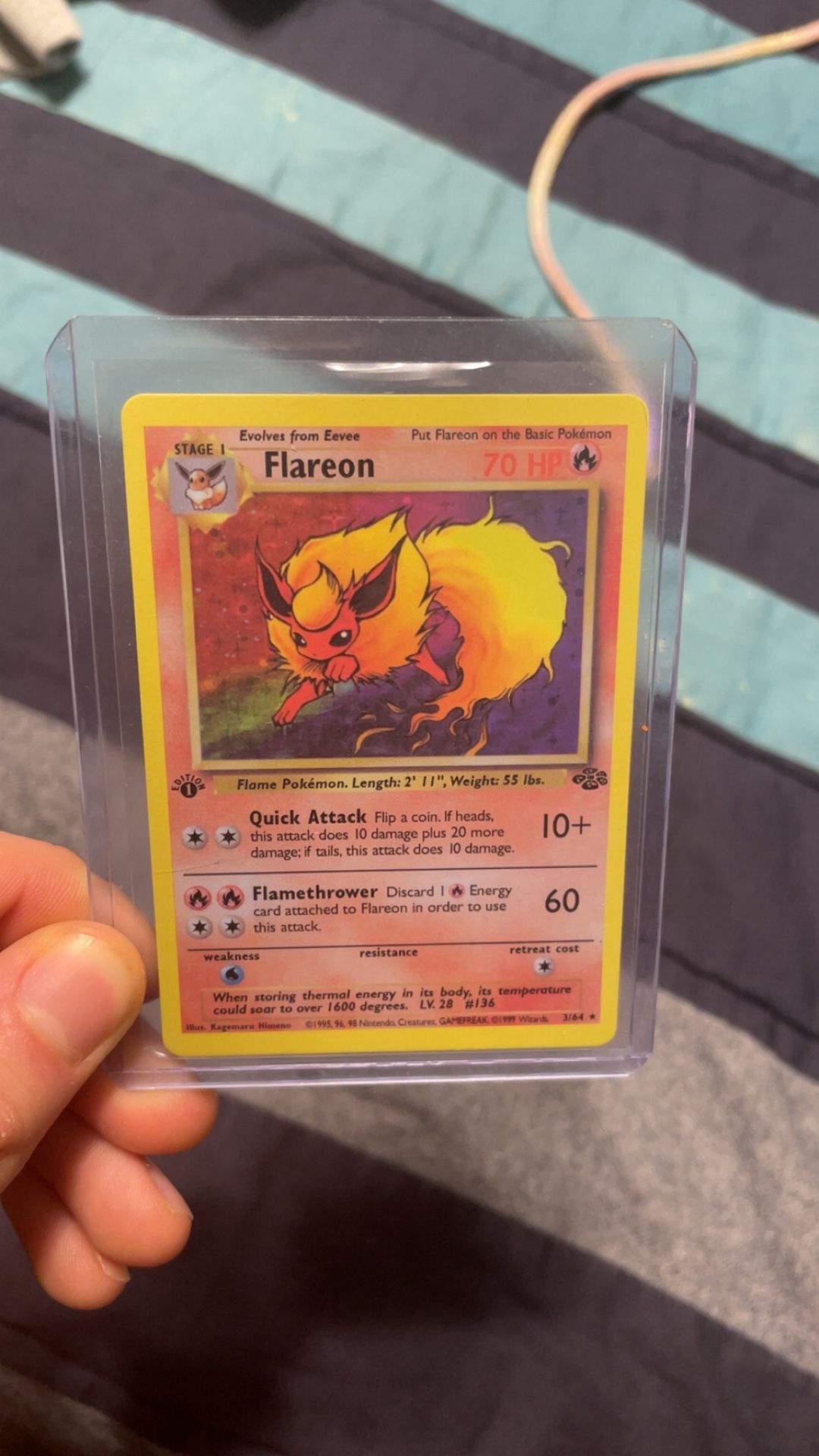 Pokemon 1st Edition Flareon Holo (Jungle)